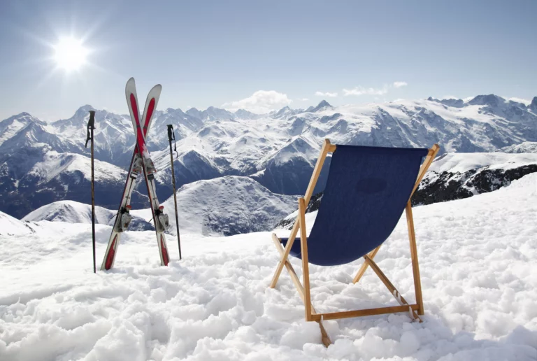 Skiing and snow in the mountains